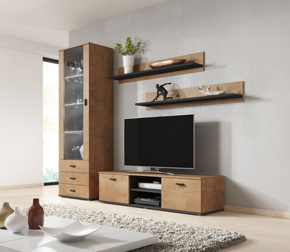 Cama set of two shelves 125cm SOHO lefkas oak/black