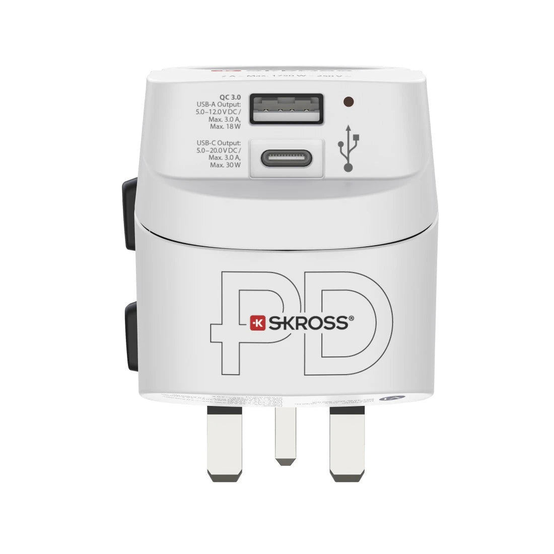 Hama World Travel Adapter ProLight 0PD, 3-pin, 30 W