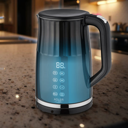 Adler AD 1350 1.7L temperature-controlled LED electric kettle Black