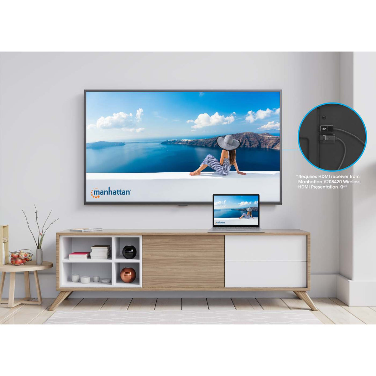MANHATTAN 1080p Wireless HDMI-Displayadapter + HDMI-Sender