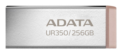 ADATA UR350 USB flash drive 256 GB USB Type-A 3.2 Gen 1 (3.1 Gen 1) Brown, Stainless steel