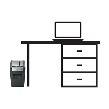 Rexel Momentum X410-SL Paper Shredder – Cross Shredding, Black/Grey