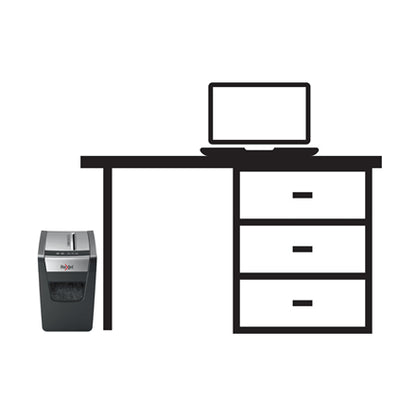 Rexel Momentum X410-SL Paper Shredder – Cross Shredding, Black/Grey