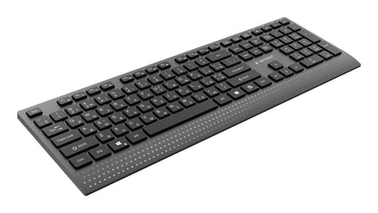 Gembird KB-MCH-06-CYRL Slim wired multimedia keyboard with Type-C adapter, Cyrillic layout, black