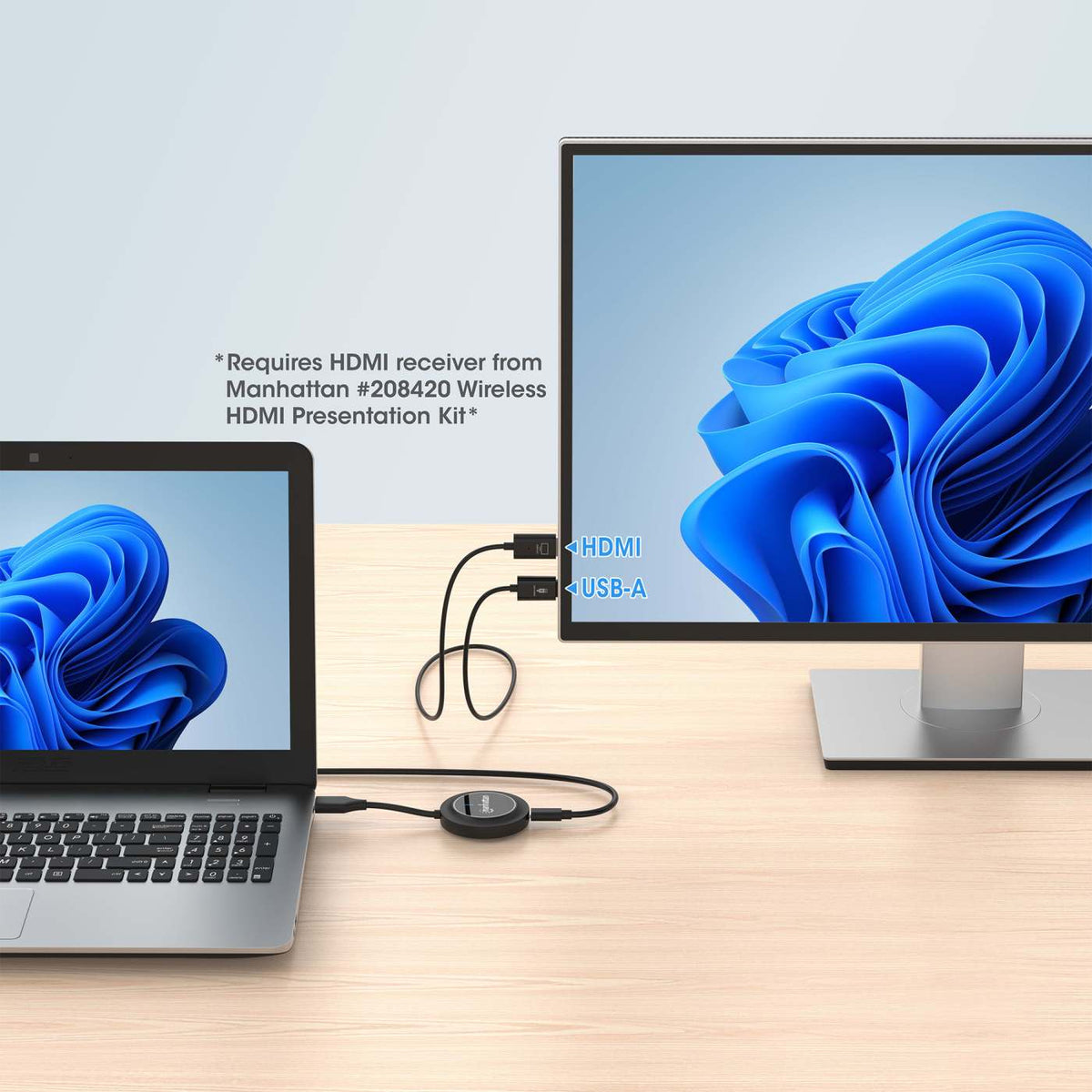 MANHATTAN 1080p Wireless HDMI-Displayadapter + HDMI-Sender