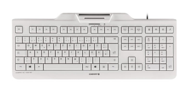 CHERRY TAS KC 1000 SC Corded CH-Layout weiß/grau Smartcard
