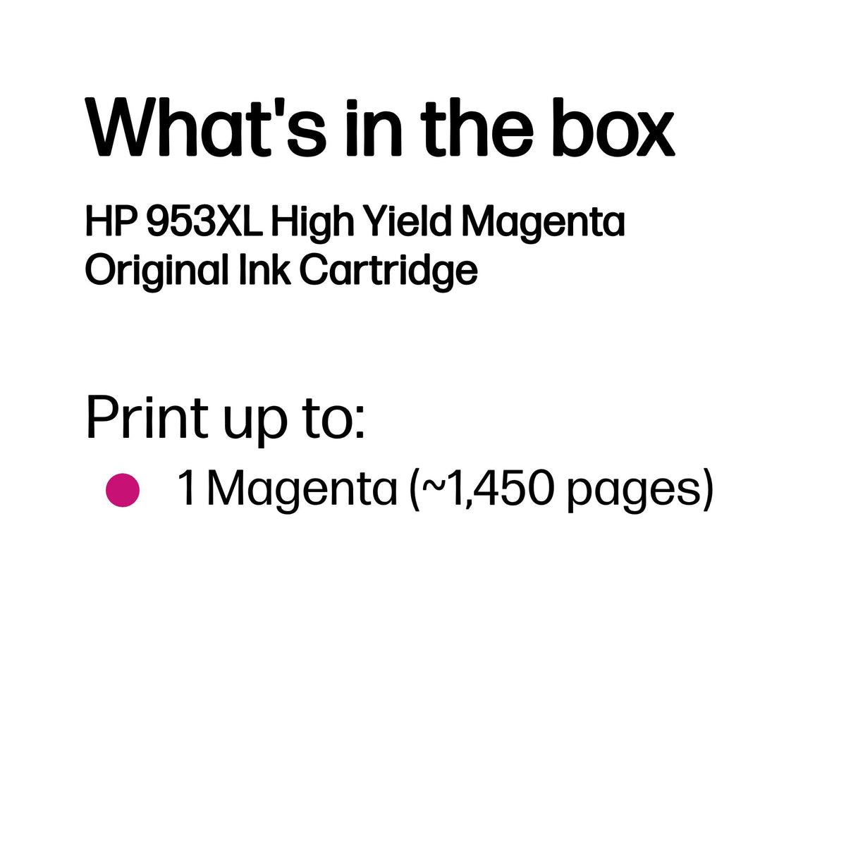 HP 953XL Magenta Ink Cartridge – 20.5 ml