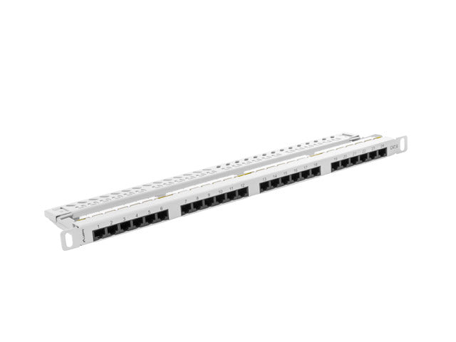 LANBERG Patch Panel 24 Port 0.5U Cat.6 UTP Gray