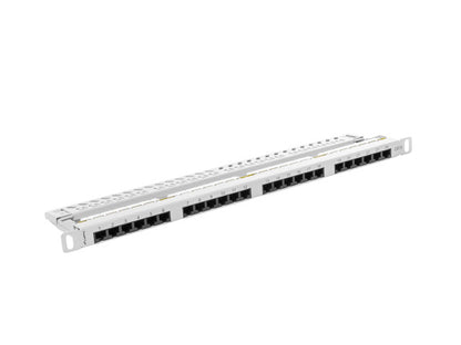 LANBERG Patch Panel 24 Port 0.5U Cat.6 UTP Gray