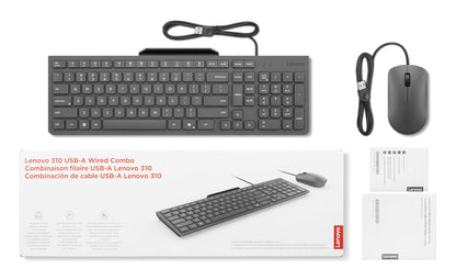 Lenovo 310 USB-A Wired Combo US English GX31R09775 Black
