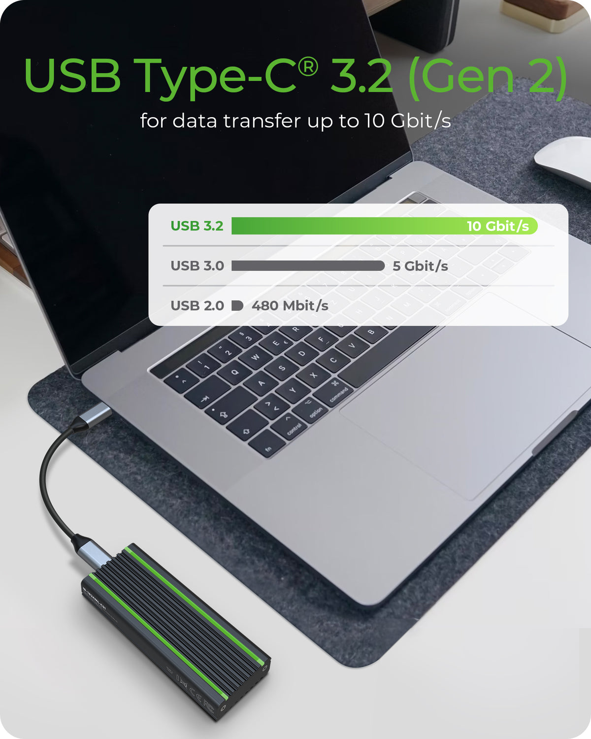 ICY BOX IB-1824ML-C31 USB-C 3.2 Gen2 Enclosure for 1x NVMe SSD