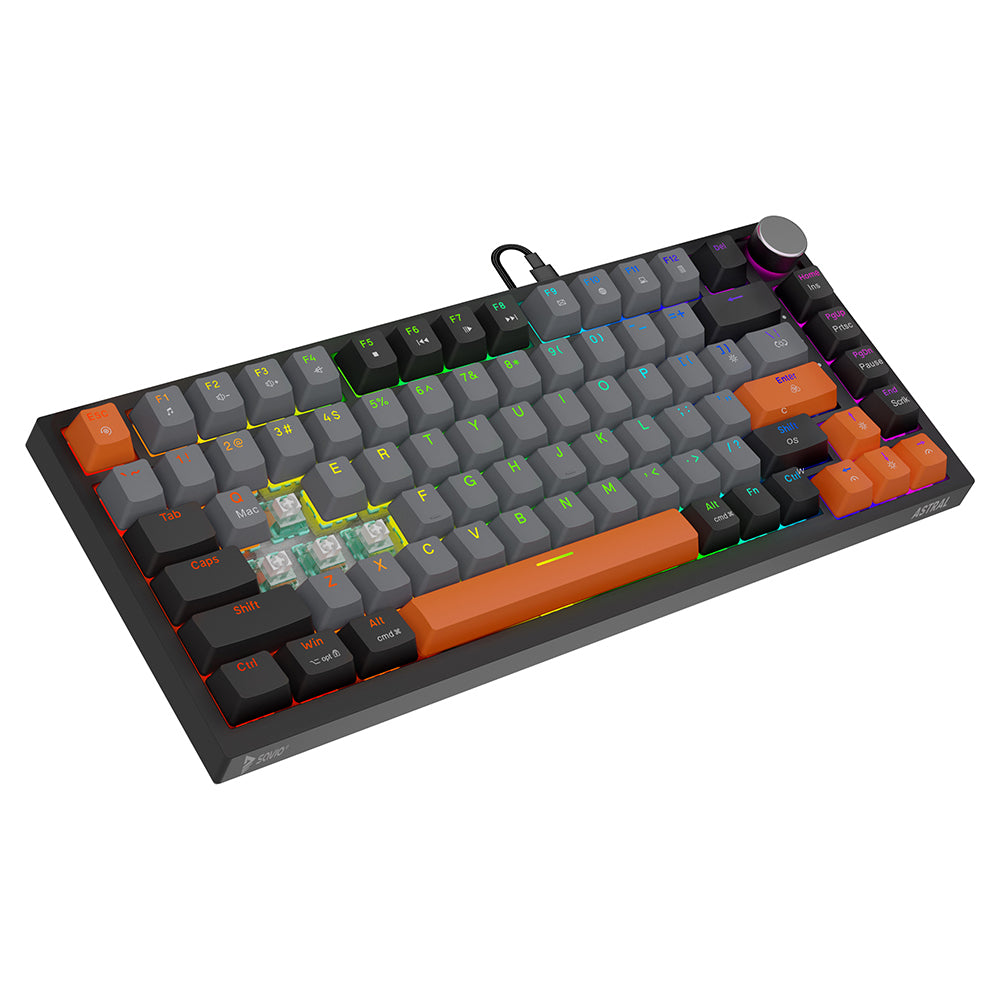 Savio ASTRAL BLACK JADE 3 COLOURS keyboard Gaming USB QWERTY US International