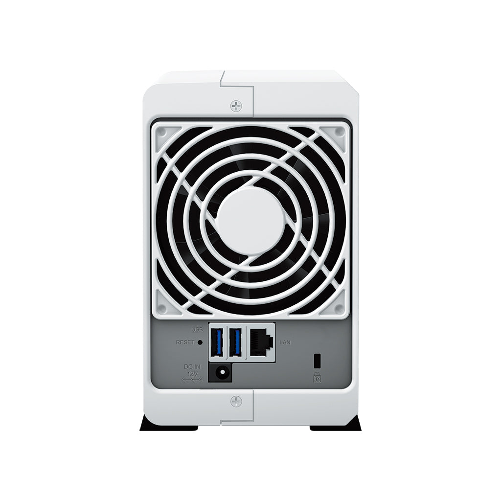 Synology DiskStation DS223J NAS / Storage Server Desktop — Realtek RTD1619B, 1 GB DDR4, DiskStation Manager, White
