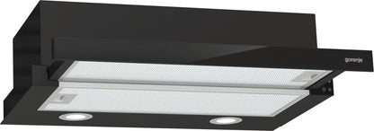 Gorenje TH62E4BG Εντοιχιζόμενος Ημισυρόμενος απορροφητήρας σε Μαύρο με Ισχύ 450 m³/ώρα