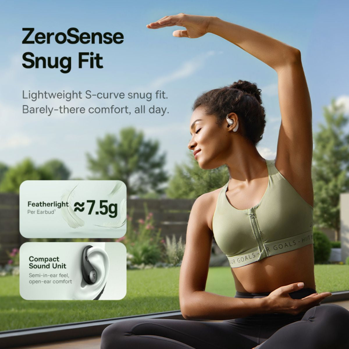 Baseus Eli Sport 2 Open-Ear TWS Starlight Off-White