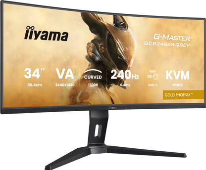 iiyama G-MASTER GCB3486WQSCP-B1 34" (86.4 cm) UltraWide Quad HD Computer Monitor - Black