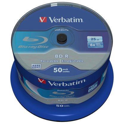 Verbatim BD-R Blu-Ray 25GB 1x50 No-ID Cakebox