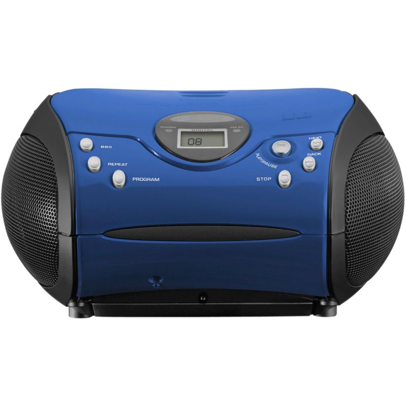 Lenco SCD-24 Blue/Black CD Player with Radio and USB Playback