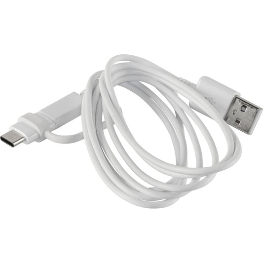 Samsung Data Cable Micro-USB to USB-A with USB-C Adapter - White