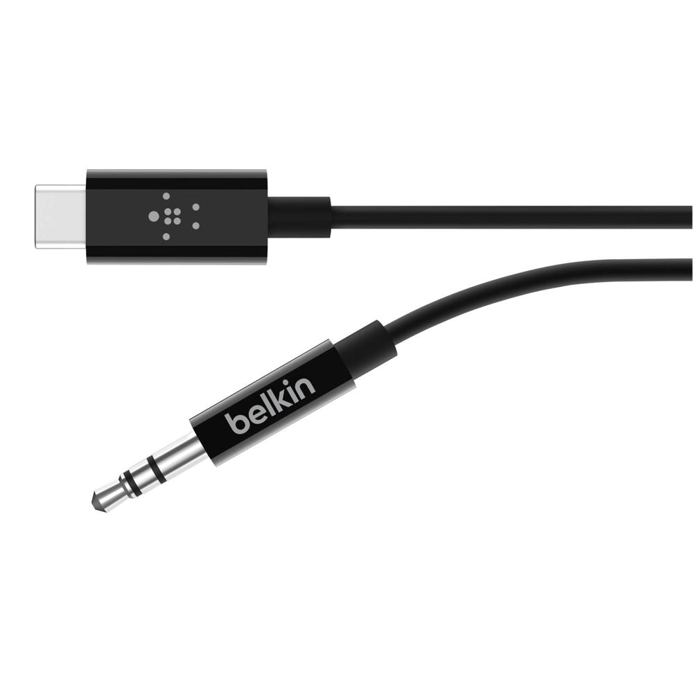 Belkin RockStar 3,5mm Aud./USB-C Cable 0,9m Μαύρο