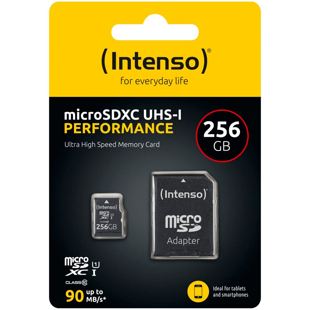 Intenso microSDXC 256GB C10 UHS-I U1 Performance Adapter