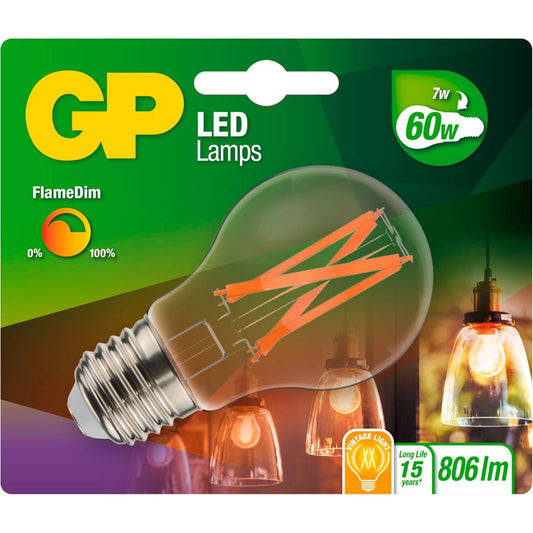GP Lighting LED FlameDim E27 7W (60W) 806 lm