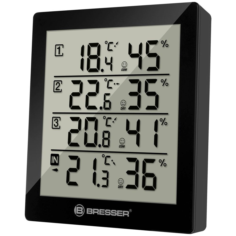 Bresser Temeo Hygro Quadro Μαύρο