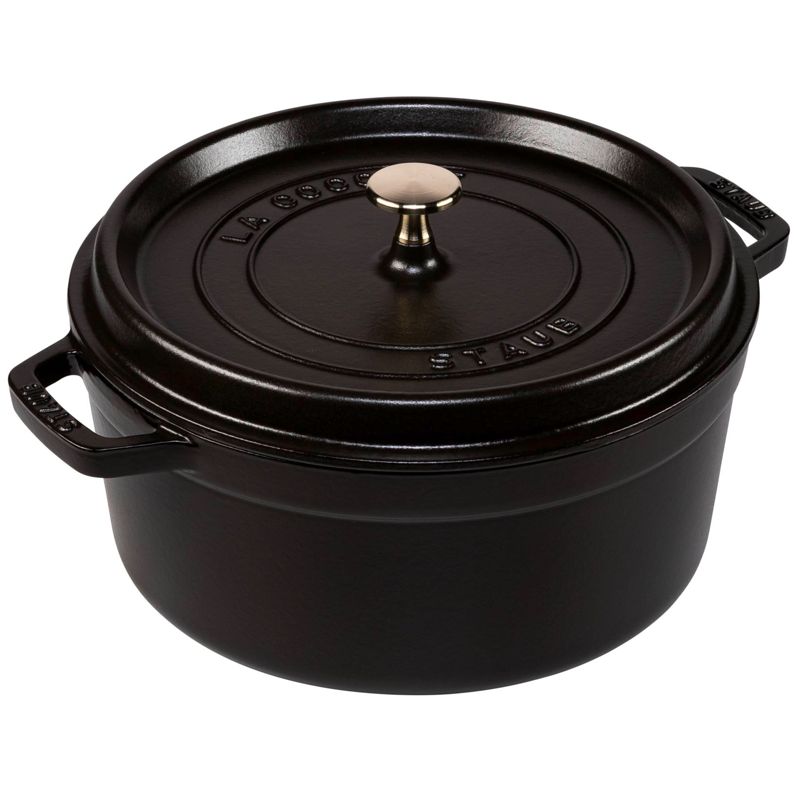Staub Round Cocotte, 26cm Black, Cast Iron