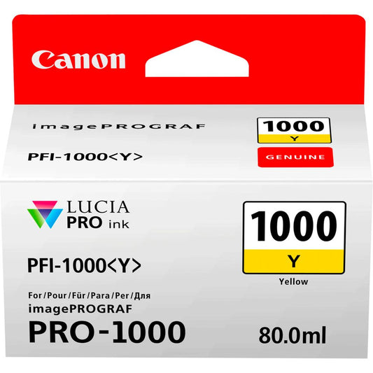 Canon PFI-1000 Y Yellow Ink Cartridge