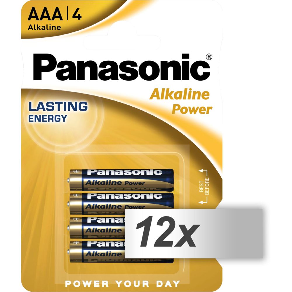 12x4 Panasonic Alkaline Power Micro AAA LR03