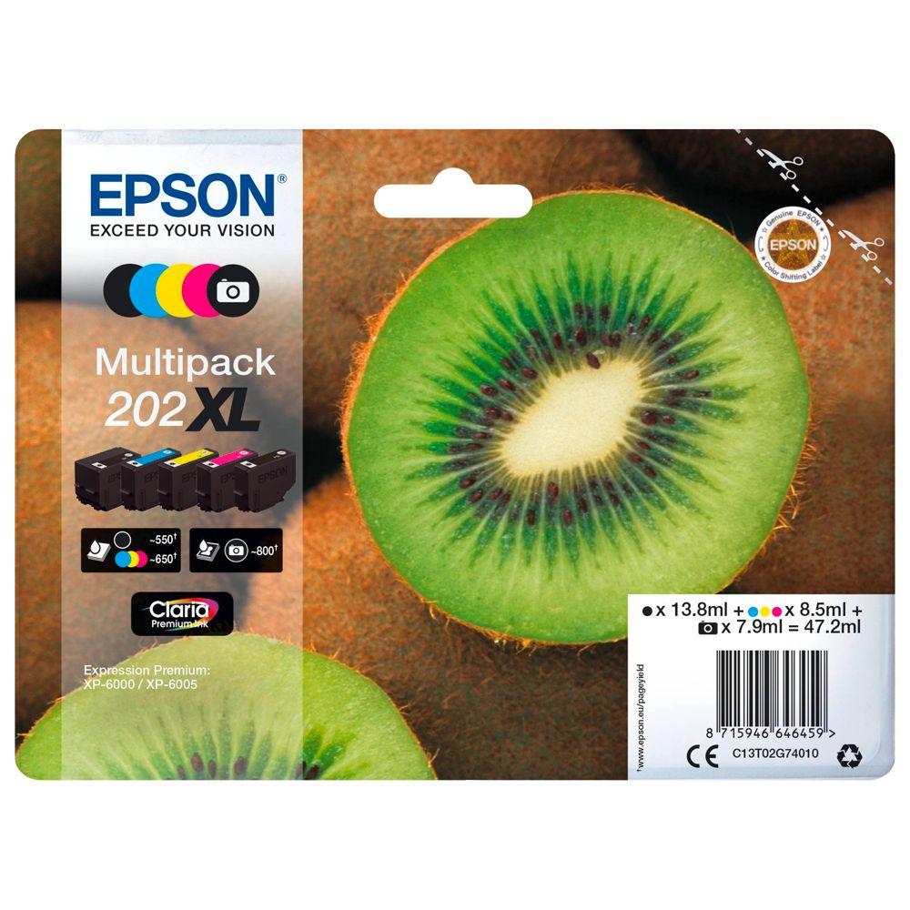 Epson Multipack Claria Premium T202 XL BK/PB/C/M/Y