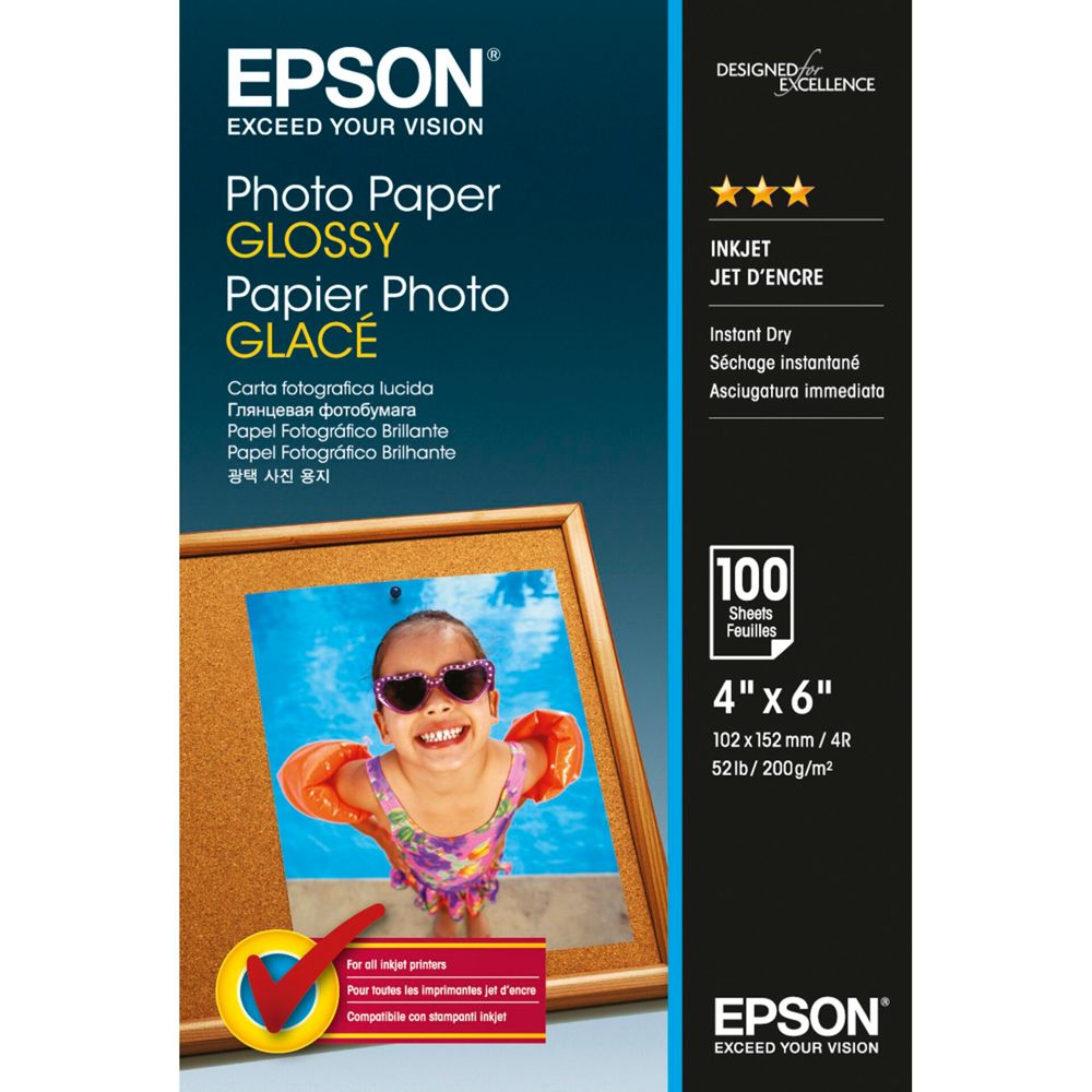 Epson Glossy Photo Paper 10x15 cm 100 Sheets 200 g