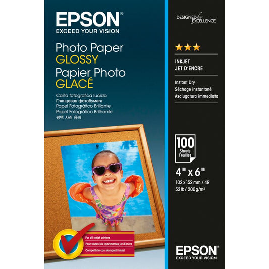 Epson Glossy Photo Paper 10x15 cm 100 Sheets 200 g