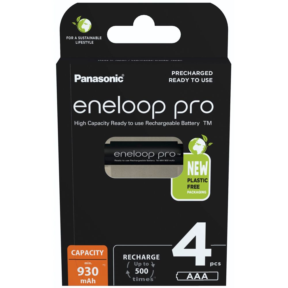Panasonic Eneloop Pro Micro 930mAh AAA Ni-MH BK-4HCDE/4BE