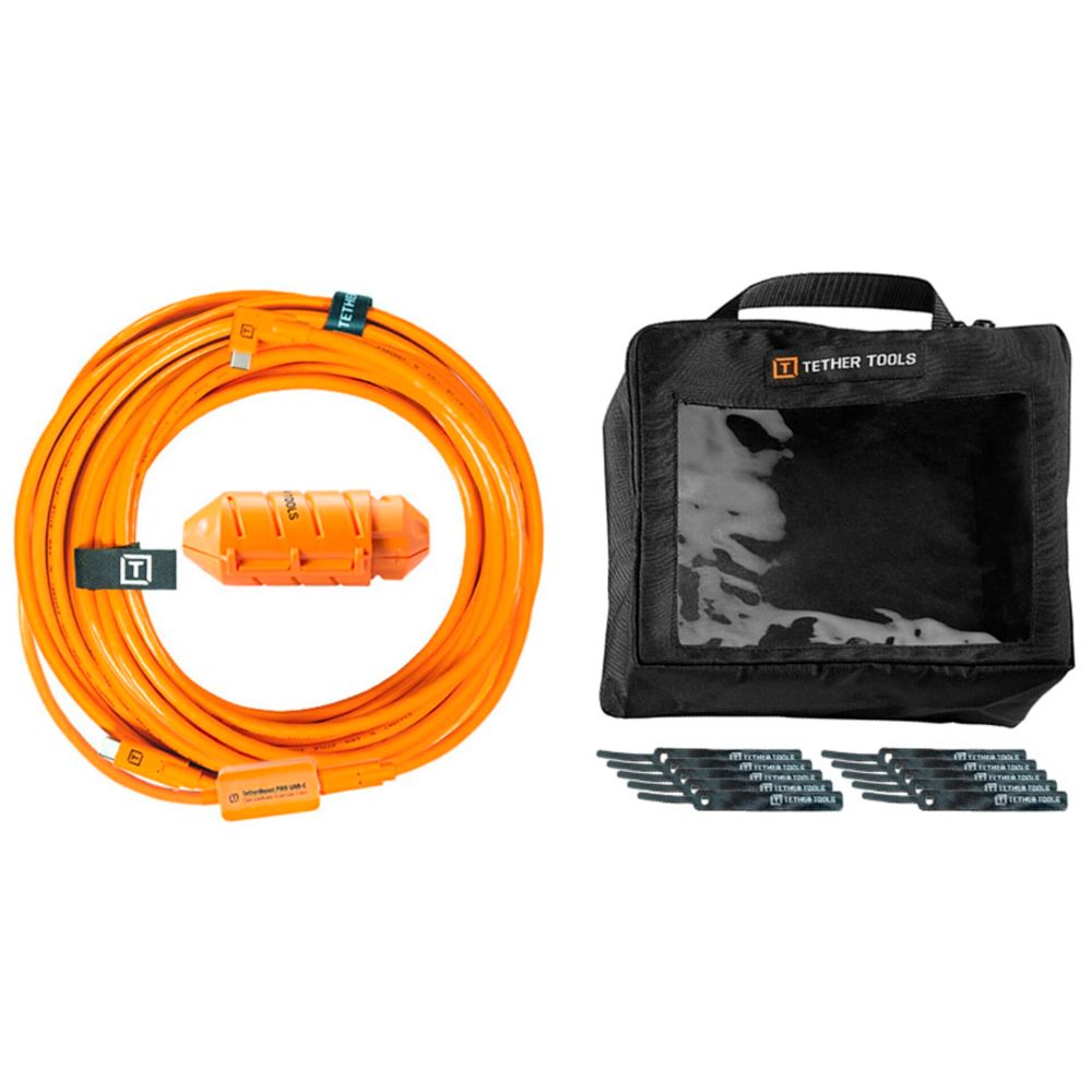 Tether Tools USB-C to C-Cable 9.40m Right Orange