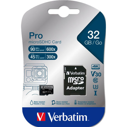 Verbatim microSDHC Pro 32GB Class 10 UHS-I με Αντάπτορα