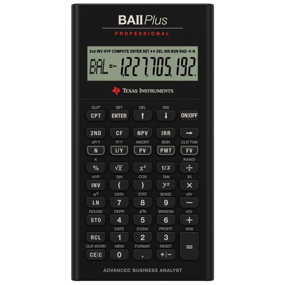 Texas Instruments BA II Plus Professional Financial Calculator