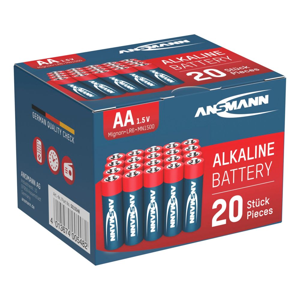 1x20 Ansmann Αλκαλικές Μπαταρίες Mignon AA LR6 Red-Line