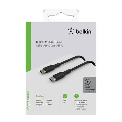 Belkin USB-C/USB-C Καλώδιο 2m PVC, Μαύρο