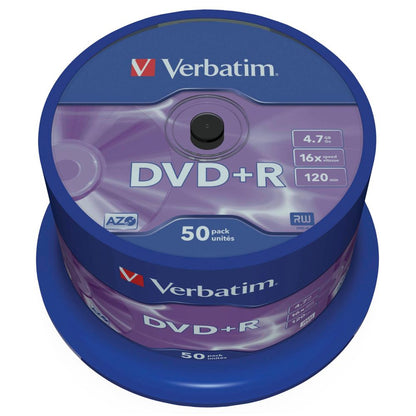 DVD+R Verbatim 4.7GB 16x Speed - Matt Silver