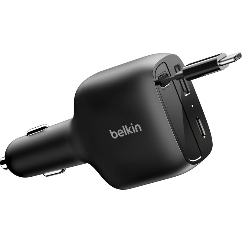Belkin BoostCharge Car Charger 75W with Detachable USB-C Cable CCC001hqBK