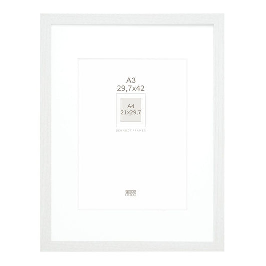 Κορνίζα Deknudt S66KF1 P1 DIN A3 29,7x42 ξύλινη λευκή με Passepartout