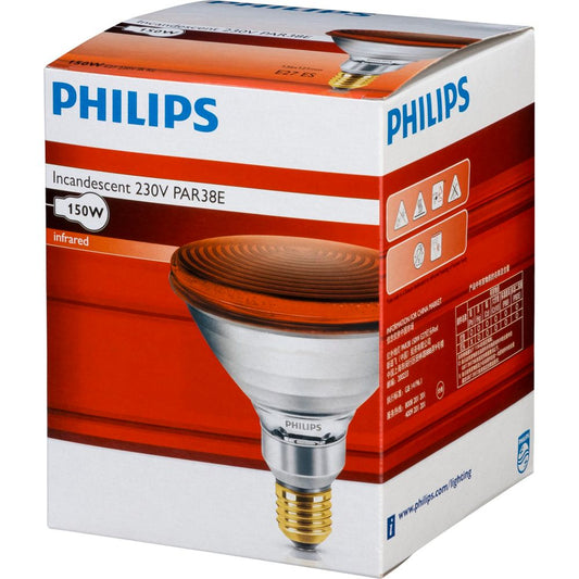Λάμπα Infrared Philips PAR38 IR 150W E27 230V Κόκκινη