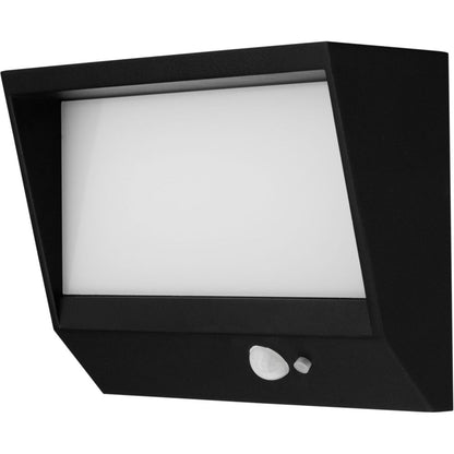 REV LED Solar Φωτιστικό Τοίχου Lumus 110lm Αλουμίνιο Μαύρο με Κίνηση