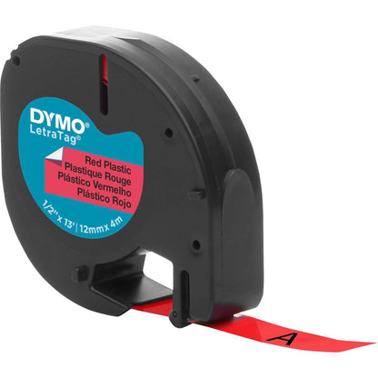 Dymo Letratag Band Plastik Κόκκινη 12mm x 4m