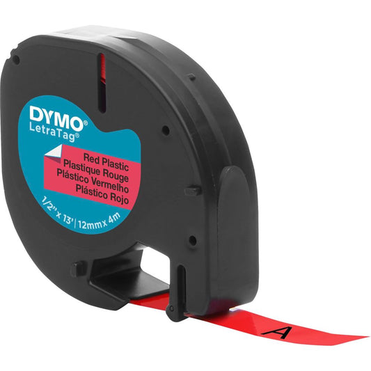 Dymo Letratag Band Plastik Κόκκινη 12mm x 4m