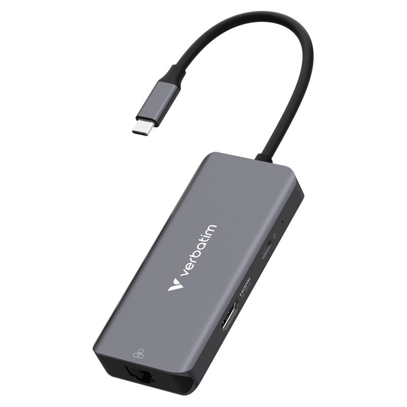 Verbatim Βάση Πολυθύρας USB-C με 6 Θύρες και RJ45 Μοντέλο 32157