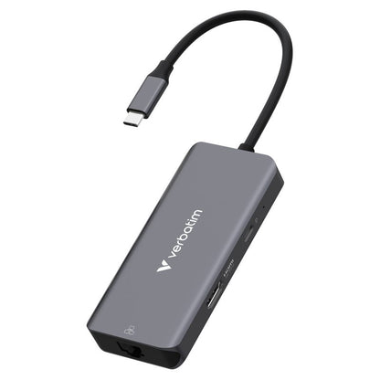 Verbatim Βάση Πολυθύρας USB-C με 6 Θύρες και RJ45 Μοντέλο 32157