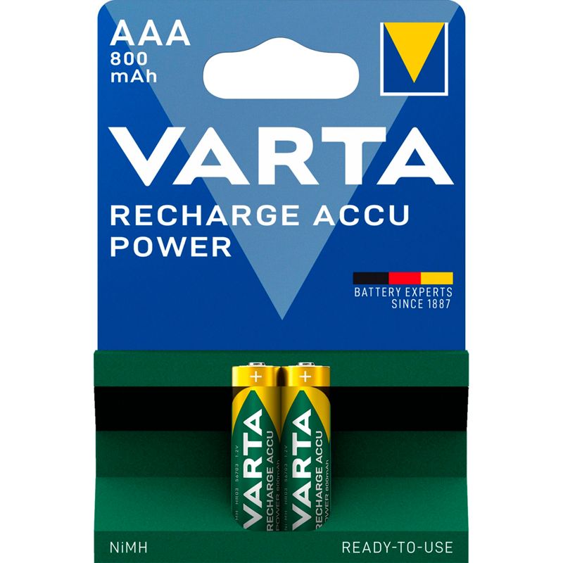 10x2 Επαναφορτιζόμενες Μπαταρίες Varta NiMH 800 mAh Micro