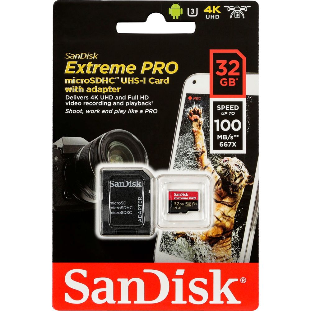 SanDisk microSDHC A1 32GB Extreme Pro 100MB/s